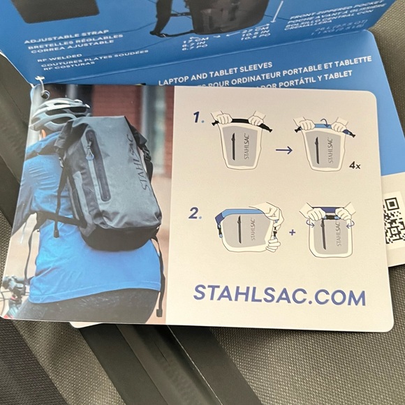 Stahlsac Storm 26L Waterproof Backpack Roll Top Construction - Picture 10 of 12